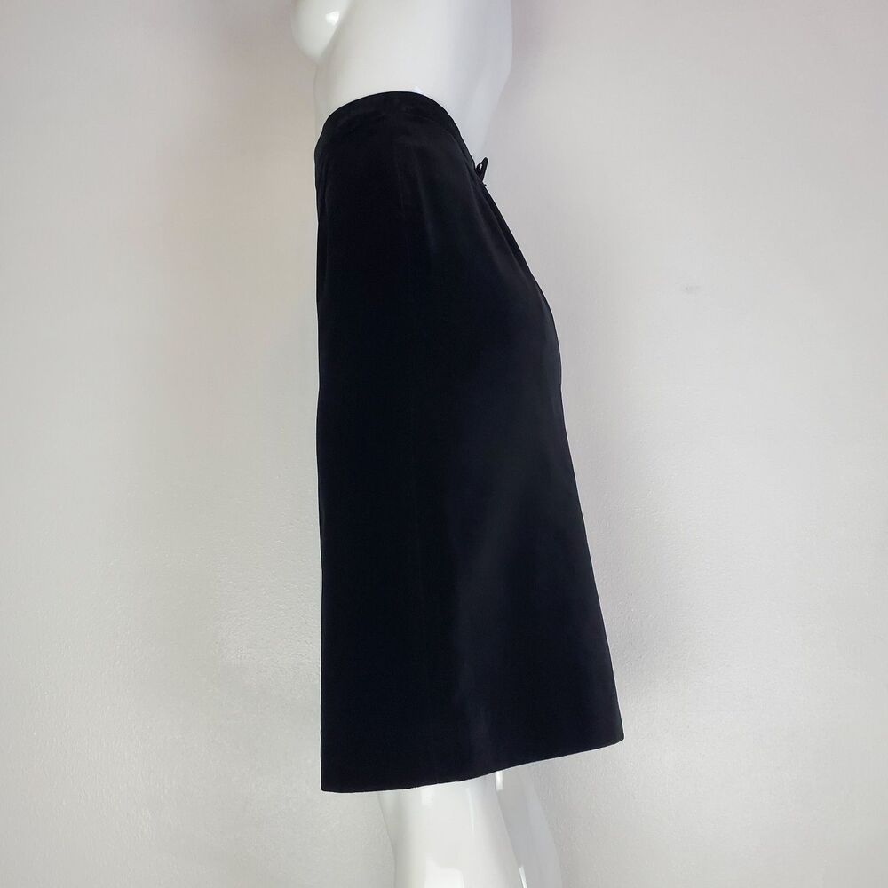 Vintage 80's Lady Edwards Black Velvet Pencil Skirt